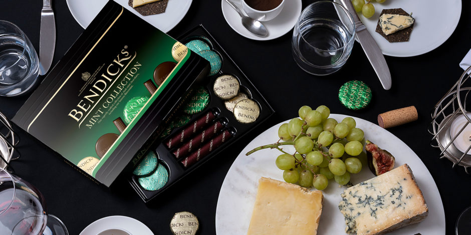 Bendicks Mint Collection with a cheesboard, end of dinner occasion